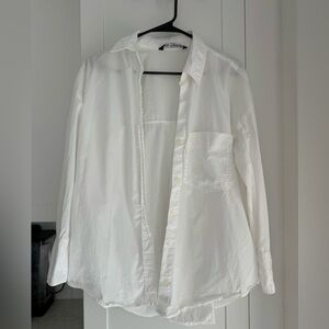 Zara White Button Down Shirt
